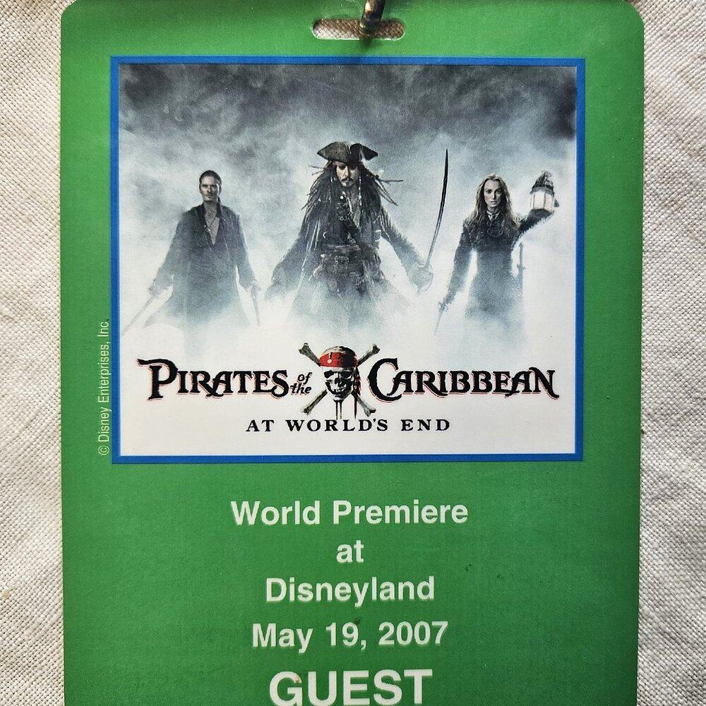Pirates Caribbean At Worlds End 2007 Disneyland world premiere pass Depp
